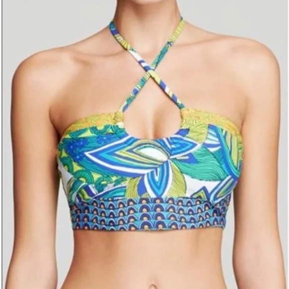 Trina Turk Amazonia mid-kini bikini swim top women’s size 8 - Picture 3 of 11